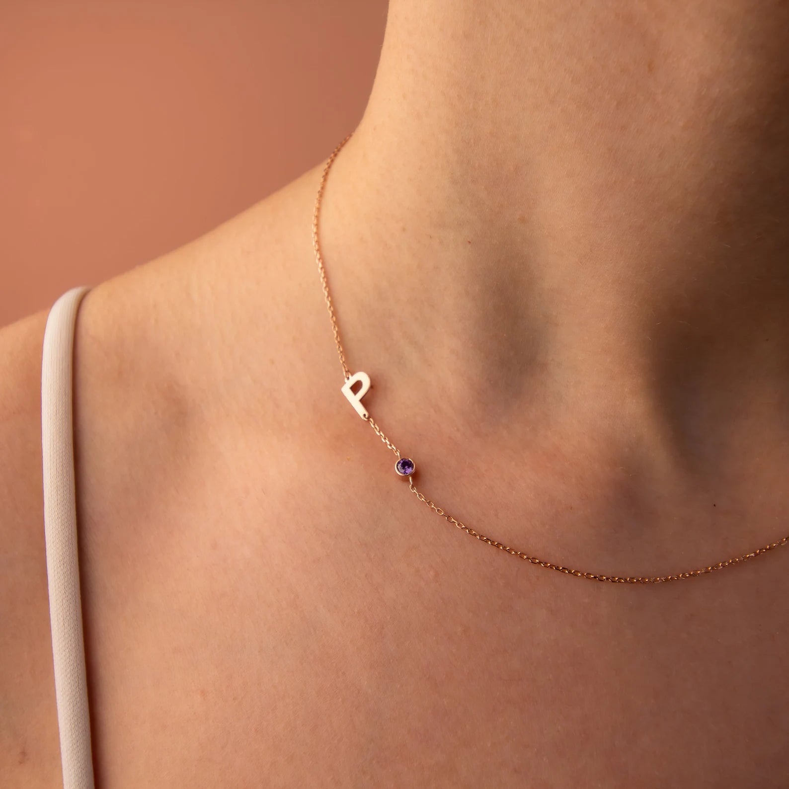 Celebrate Her Story with a Sideways Birthstone Necklace – A Touch of Elegance