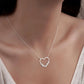 Gold Two Names Heart Couple Necklace - Front View