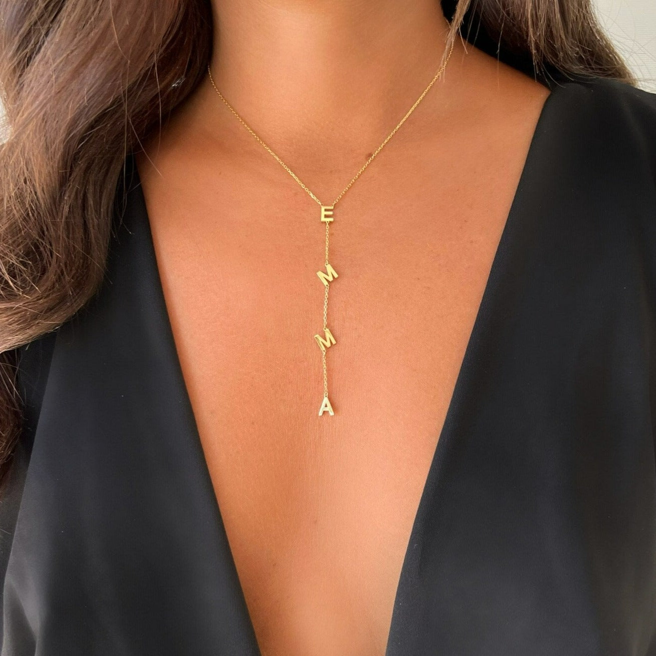 Y-Shaped Letter Gold Necklace. Designed and handcrafted in the UAE. This Y-Shaped Letter Gold Necklace is locally handcrafted with the highest quality materials and artisans available in Dubai.