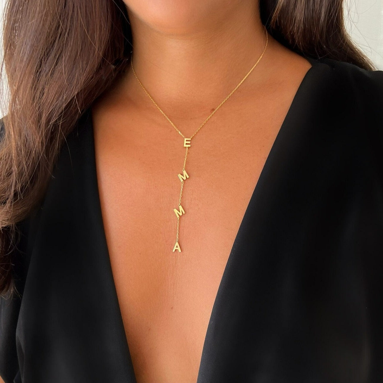 Y-Shaped Letter Gold Necklace. Designed and handcrafted in the UAE. This Y-Shaped Letter Gold Necklace is locally handcrafted with the highest quality materials and artisans available in Dubai.