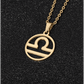 Libra 18K gold zodiac horoscope necklace for men. A thoughtful luxury anniversary gift for your boyfriend or husband, and the perfect expensive birthday gift for a father or a brother.