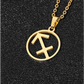 Sagittarius 18K gold zodiac horoscope necklace for men. A thoughtful luxury anniversary gift for your boyfriend or husband, and the perfect expensive birthday gift for a father or a brother.